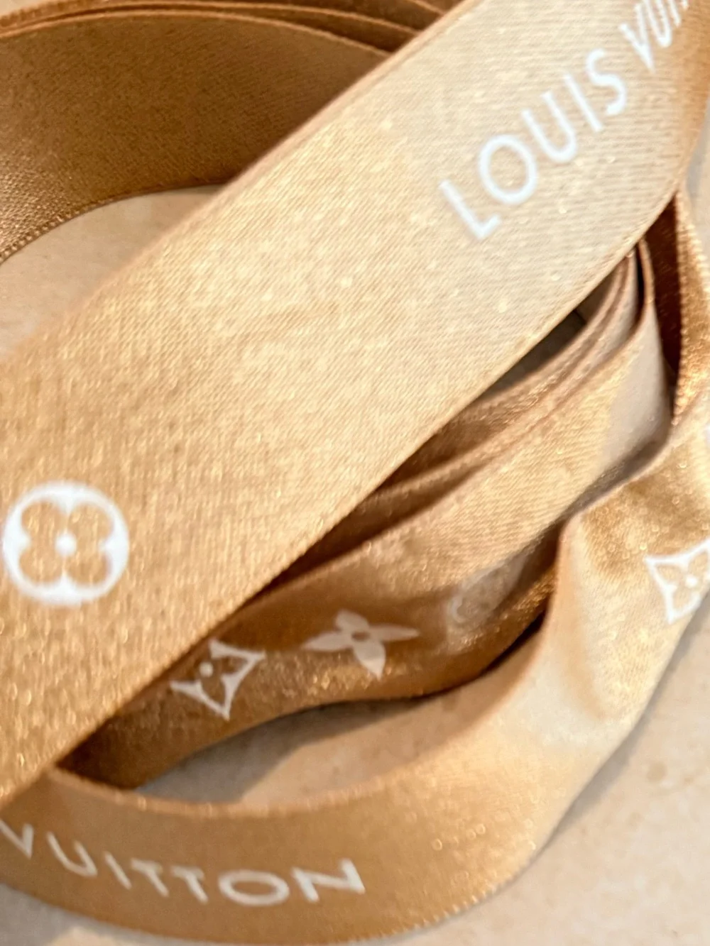 Louis Vuitton Gold Gift Ribbon  (53”)